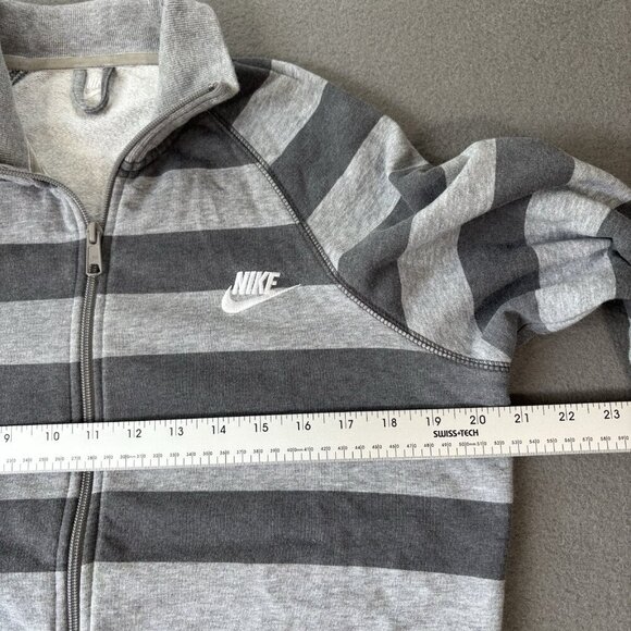 Nike Boys Junior Bomber Sweatshirt Jacket Size XL Vtg Retro Pullover Y2K Stipped - Picture 3 of 15